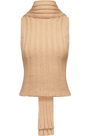 AREA Sleeveless twisted knitted top