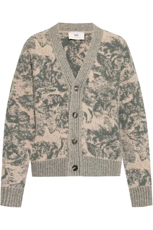Ami Patterned-jacquard cardigan