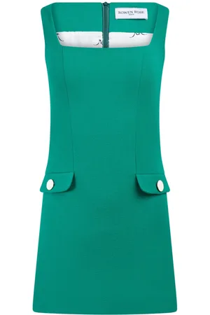 Rowen Rose Sleeveless wool mini dress