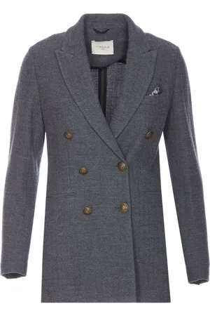 Circolo Double-breasted herringbone blazer