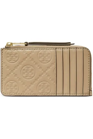 Tory Burch T-monogram leather zip card holder