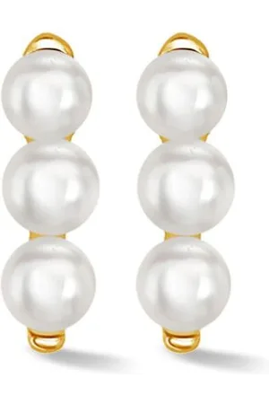 Dower and Hall Timeless Triple Pearl Bar studs