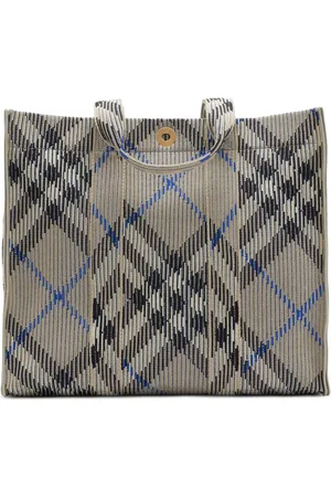 Burberry Medium check knitted tote bag