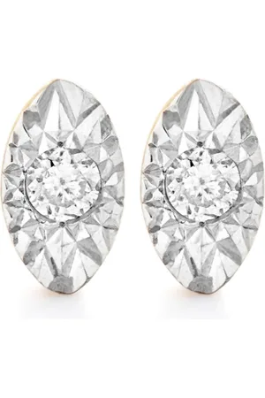 Monica Vinader 14kt yellow marquise solitaire earrings