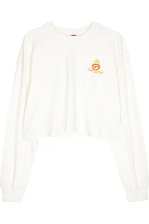 Ground Zero Logo-print cropped sweatshirt