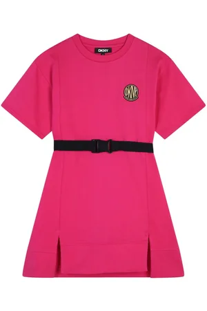 DKNY Logo-patch cotton dress