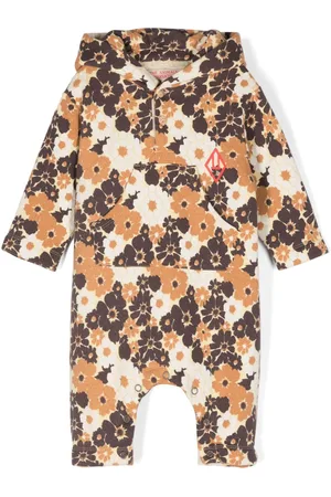 The Animals Observatory Floral-print hooded rompers