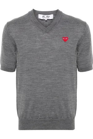 Comme des Garçons Heart-patch wool jumper