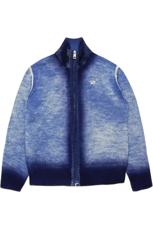 Diesel Sprayed-finish zip-up cardigan