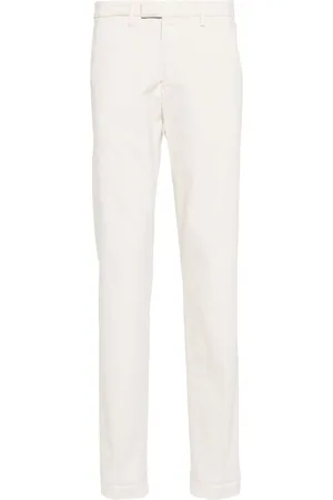 BRIGLIA Slim-leg cotton chino trousers