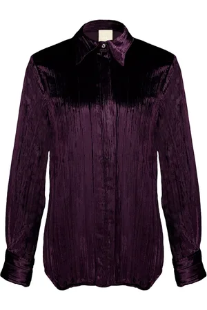 Paula Plissé velvet shirt