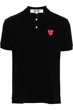 Comme des Garçons Heart-patch cotton polo shirt