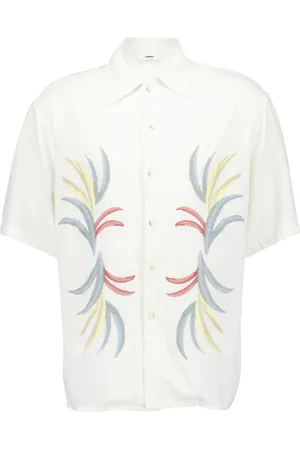 COMMAS Embroidered camp-collar shirt