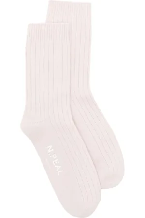 N.PEAL Ribbed house socks
