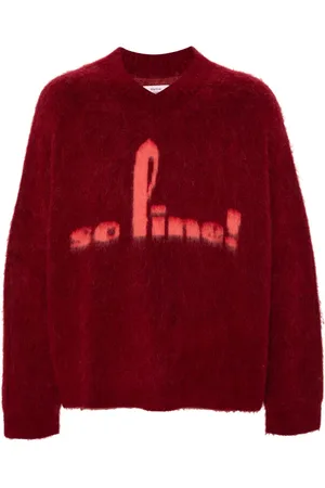 MARTINE ROSE Brushed V-neck sweater