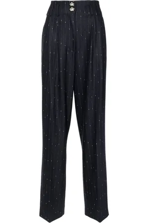 GENNY High-waisted pinstriped trousers