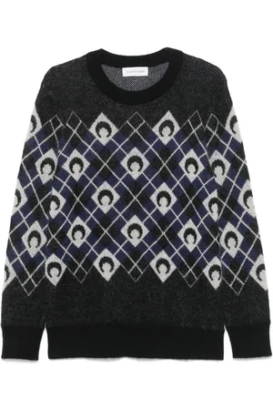 Marine Serre Moon Argyle sweater