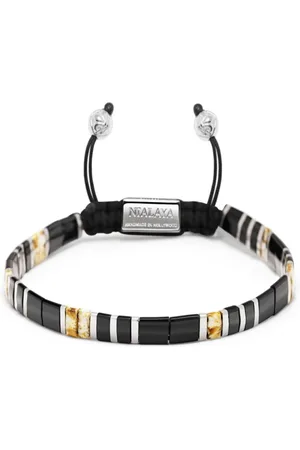Nialaya Logo-plaque beaded bracelet