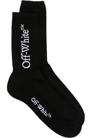 OFF-WHITE Bookish logo-intarsia socks