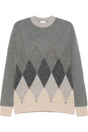 BALLANTYNE Argyle-intarsia sweater