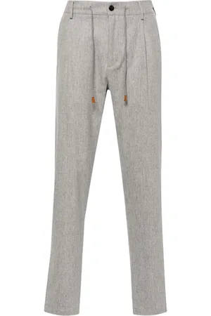 ELEVENTY Pleat-detail drawstring trousers