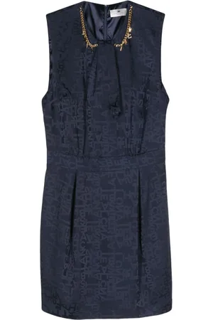 Elisabetta Franchi Lettering jacquard mini dress