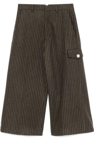 Ami Striped cropped trousers