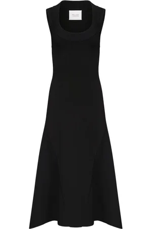 GALVAN Claudia scoop-neck midi dress