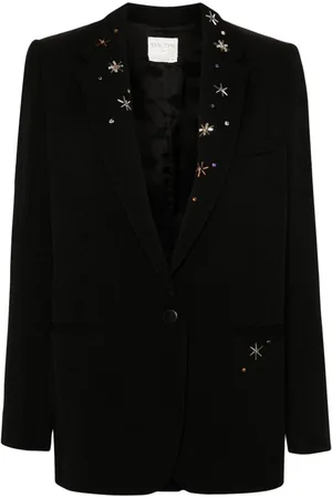FORTE FORTE Crystal-embellished single-breasted blazer