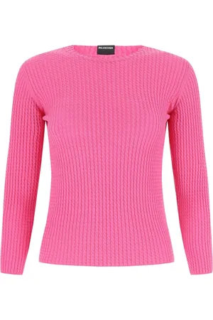 Balenciaga Round-neck waffle-knit jumper