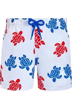 Vilebrequin Turtle-print logo-appliqué swim shorts