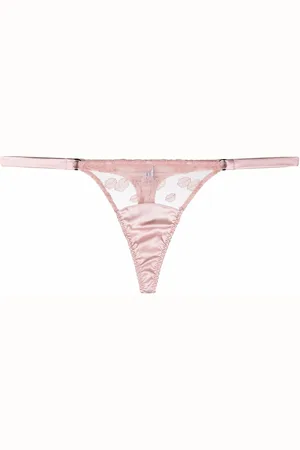 Fleur of England Valentina embroidered tulle thong