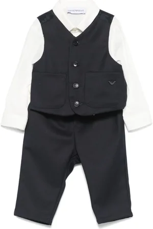 Emporio Armani Logo-embroidered suit