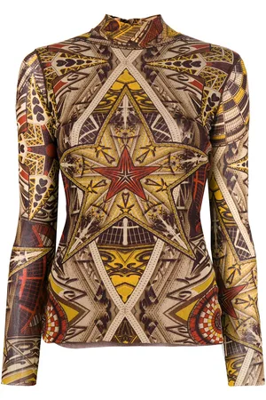 Jean Paul Gaultier Star print turtleneck top