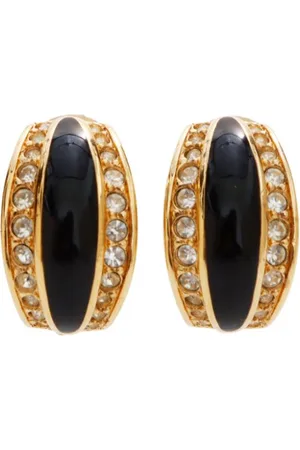 Dior Rhinestone clip-on earrings