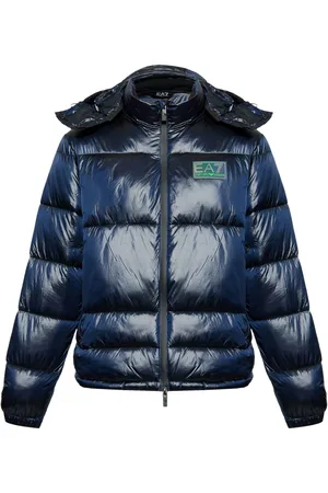EA7 Logo-patch puffer jacket