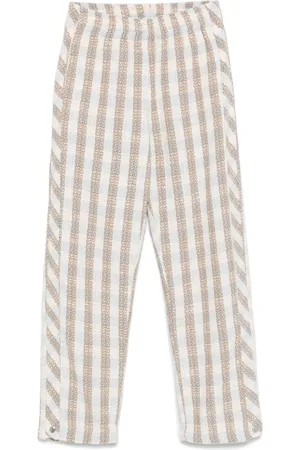 BLUE SKY INN Checked bouclé trousers