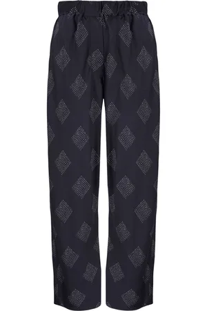 Giorgio Armani Diamond-print straight-leg trousers