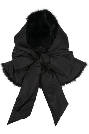 Simone Rocha Drawstring faux-fur hood