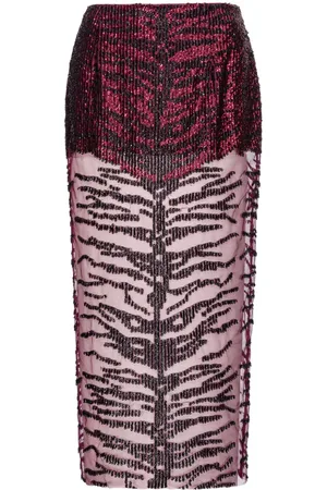 Pinko Sequin-embellished midi skirt
