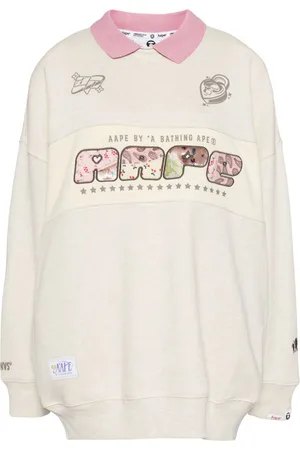 A Bathing Ape Logo-embellished polo sweatshirt