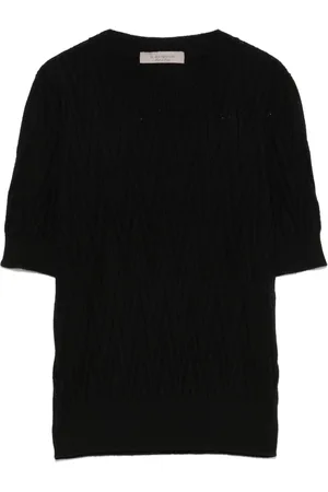 D.EXTERIOR Chevron-knit sweater