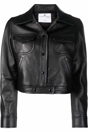 Courrèges Cropped lambskin jacket