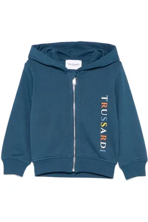 Trussardi Raised logo-detail hoodie
