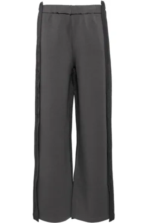 JNBY Contrasting-fabric panel straight trousers