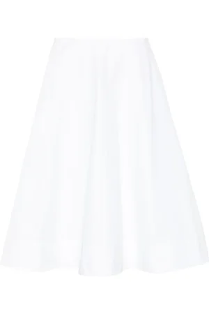 Khaite A-line poplin skirt