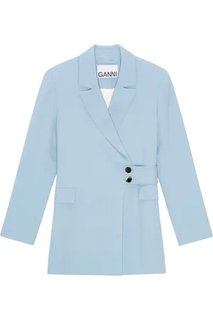 Ganni Twill belted blazer