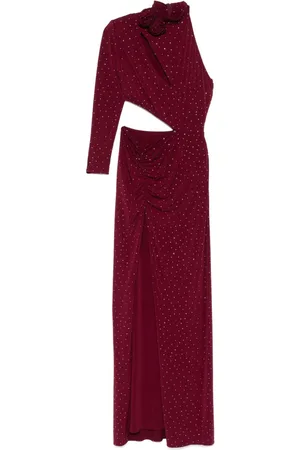 NISSA Rhinestone-embellished maxi dress