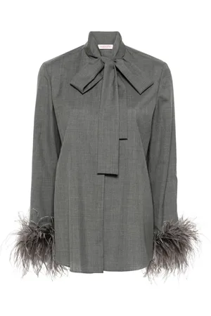 VALENTINO GARAVANI Feather-detail blouse