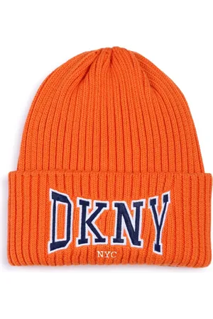 DKNY Logo-appliquéd beanie